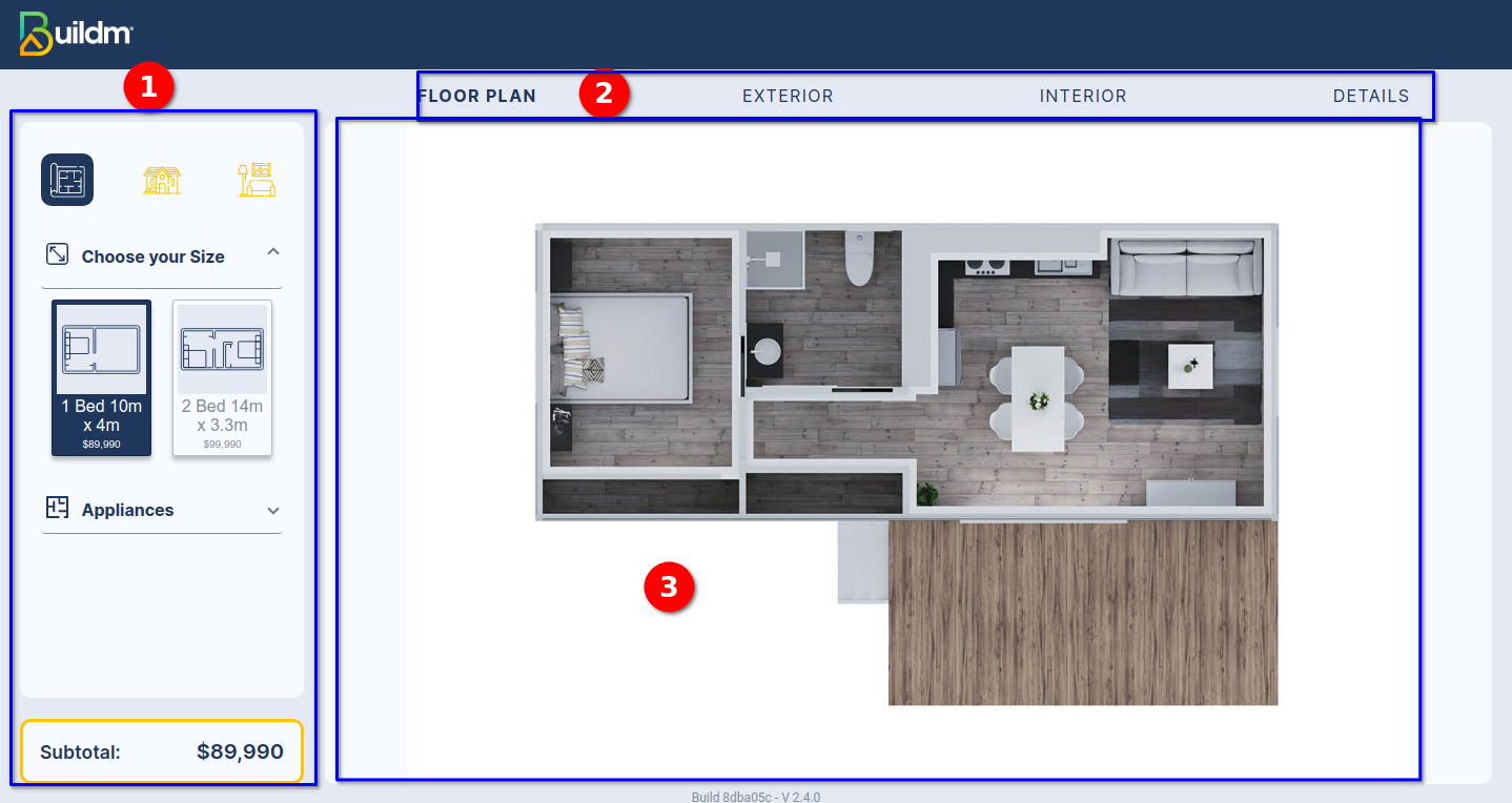 Exterior Menu Floorplan Menu