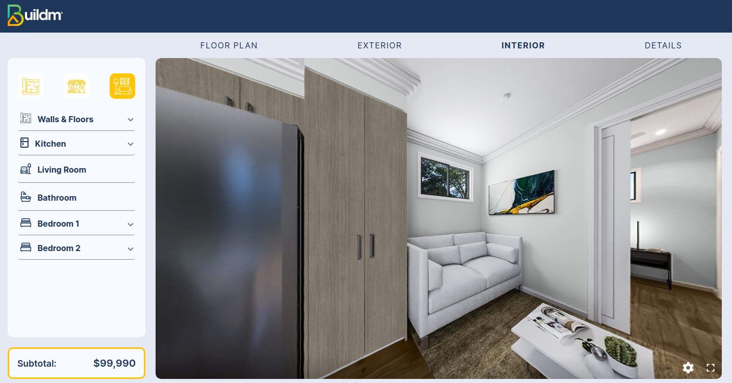 Floorplan Menu Interior Kitchen