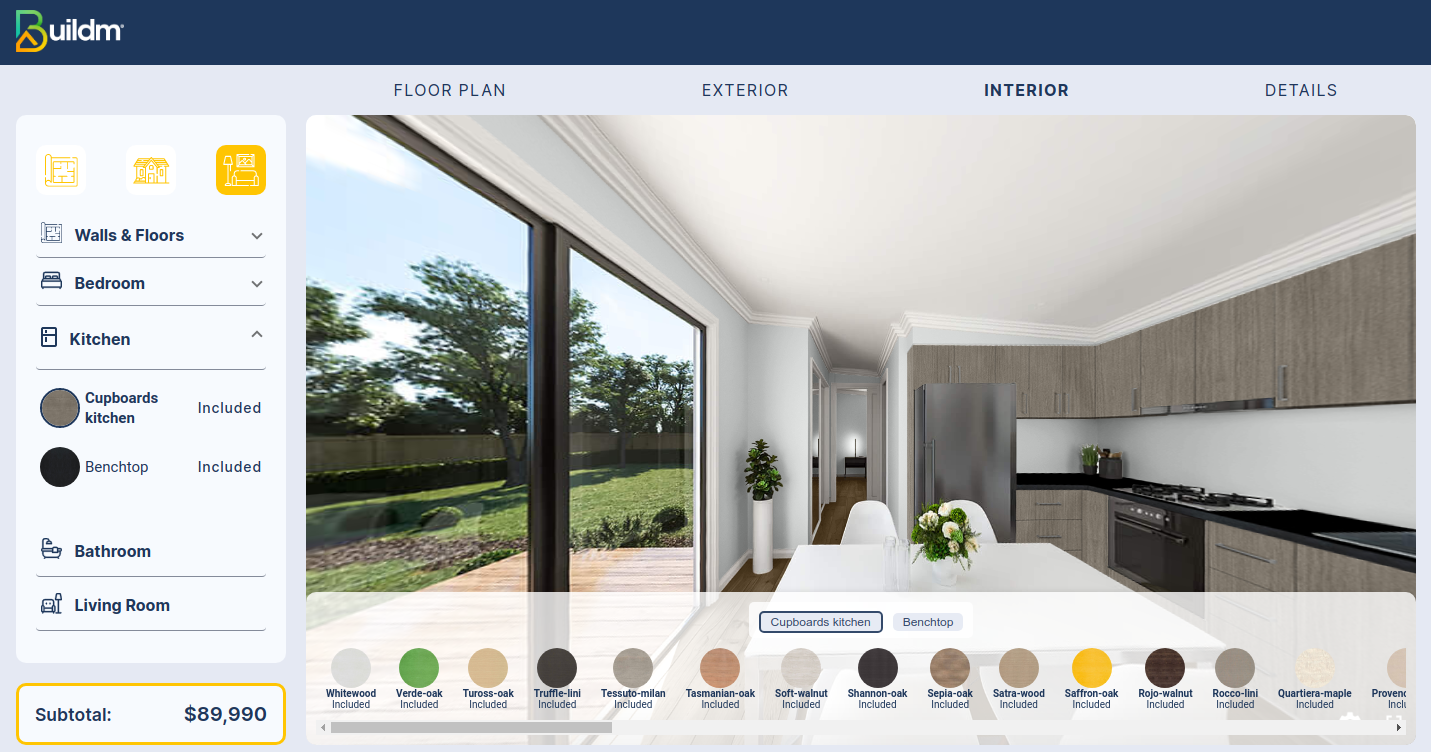 Floorplan Menu Interior Kitchen