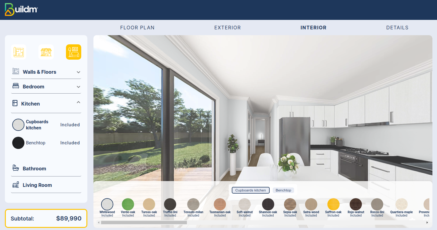 Floorplan Menu Interior Kitchen