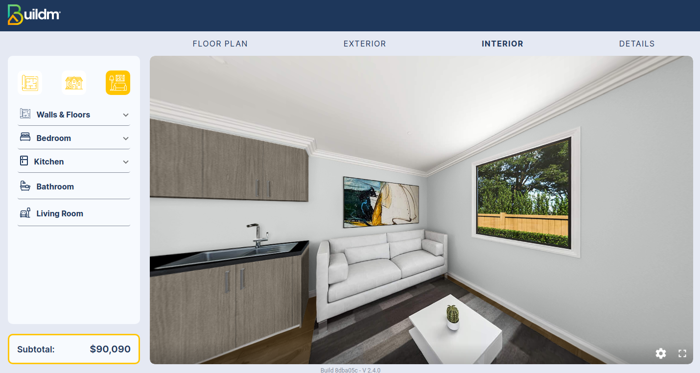 Floorplan Menu Interior Kitchen